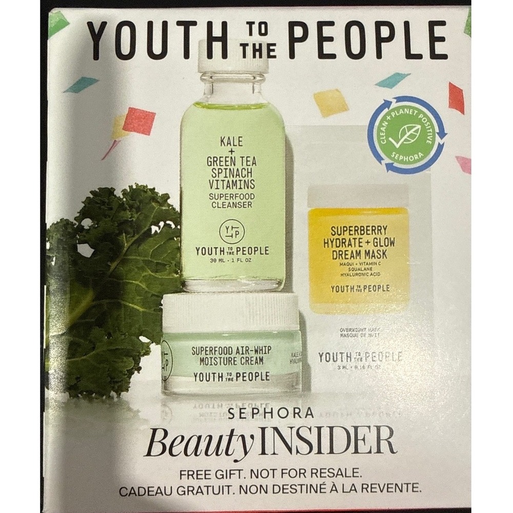 Youth To The People Superfood Skincare Set Cleanser Moisturizer Mask New in Box